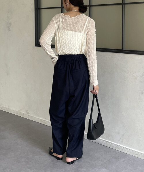 Thevon（ゼボン）の「ベルト付きコクーンパンツ（その他パンツ・レディース・カーキ/ネイビー/ベージュ・M/S）」の18枚目の写真