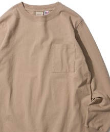 【Goodwear/グッドウェア】7.6オンス USAコットン 無地 ポケット付きロングスリーブクルーネックTシャツ