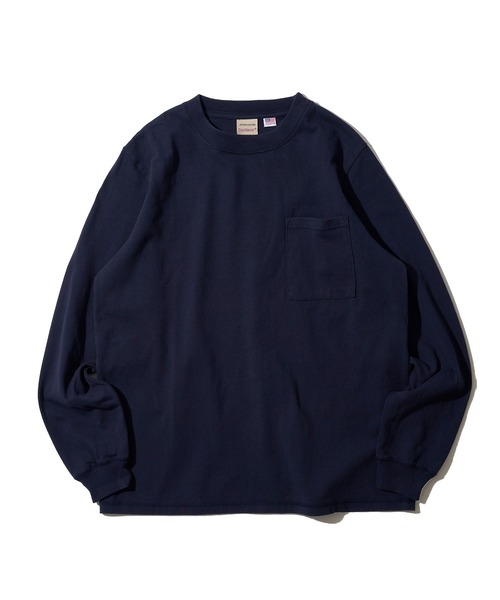 Goodwear（グッドウェア）の「【Goodwear/グッドウェア】7.6オンス USAコットン 無地 ポケット付きロングスリーブクルーネックTシャツ（Tシャツ/カットソー・メンズ・チャコールグレー/ブラック/ホワイト/ライトカーキ/ネイビー/グレイッシュベージュ・LARGE/X-LARGE/MEDIUM）」の17枚目の写真