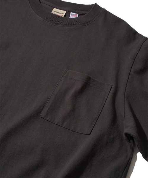 Goodwear（グッドウェア）の「【Goodwear/グッドウェア】7.6オンス USAコットン 無地 ポケット付きロングスリーブクルーネックTシャツ（Tシャツ/カットソー・メンズ・チャコールグレー/ブラック/ホワイト/ライトカーキ/ネイビー/グレイッシュベージュ・LARGE/X-LARGE/MEDIUM）」の19枚目の写真