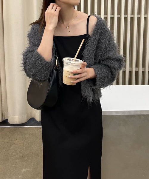 one after another NICE CLAUP（ワンアフターアナザーナイスクラップ）の「マシュマロ女子ニットカーディガン（カーディガン/ボレロ・レディース・ベージュ系その他/ピンク/オフホワイト/チャコールグレー・FREE）」の21枚目の写真