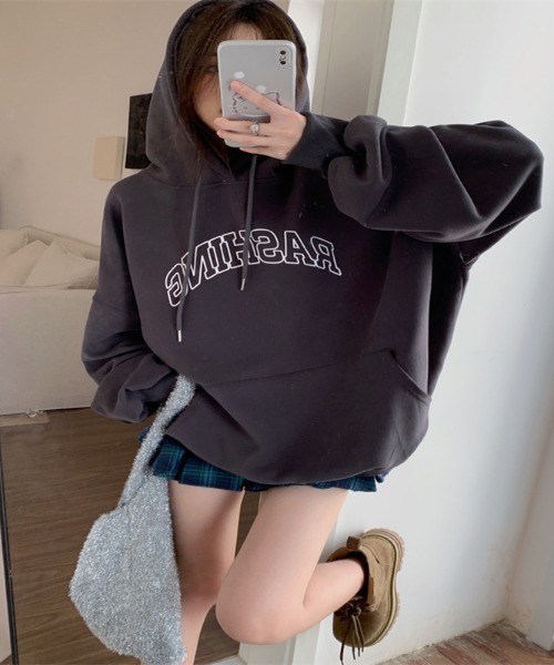 SHEPP（シープ）の「フロント ビッグロゴフードスウェットパーカー（パーカー・レディース・アイボリー/ダークグレー・XL/M/L/2XL）」の21枚目の写真