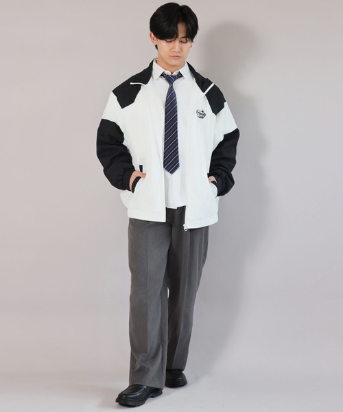 SPINNS（スピンズ）の「ストリート＆グランジ/切り替えナイロンジャケット/ワンポイント（ナイロンジャケット・メンズ・ベージュ/ネイビー/グリーン系その他/ブラック/オフホワイト・ONESIZE）」の17枚目の写真