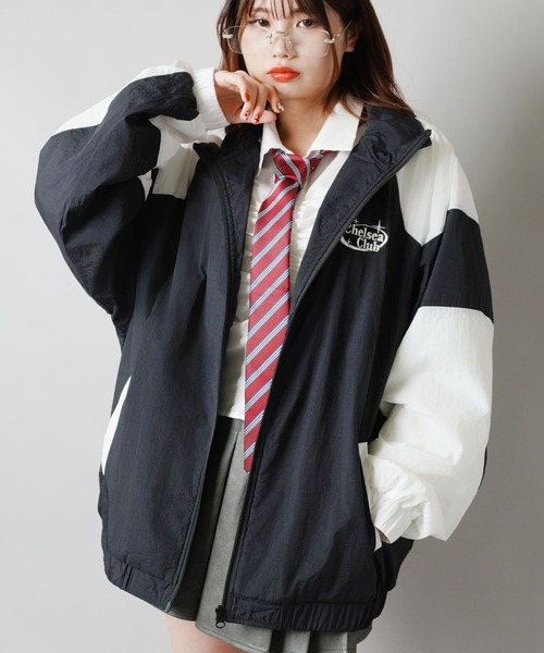 SPINNS（スピンズ）の「ストリート＆グランジ/切り替えナイロンジャケット/ワンポイント（ナイロンジャケット・メンズ・ベージュ/ネイビー/グリーン系その他/ブラック/オフホワイト・ONESIZE）」の20枚目の写真