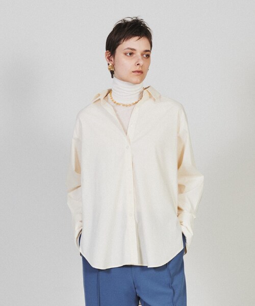 cloenc(クロエンス)の「◆【手洗い可】オーバーサイズシャツ(シャツ/ブラウス・レディース・アイボリー/ブルー系7/ピンク・02)」の6枚目の写真