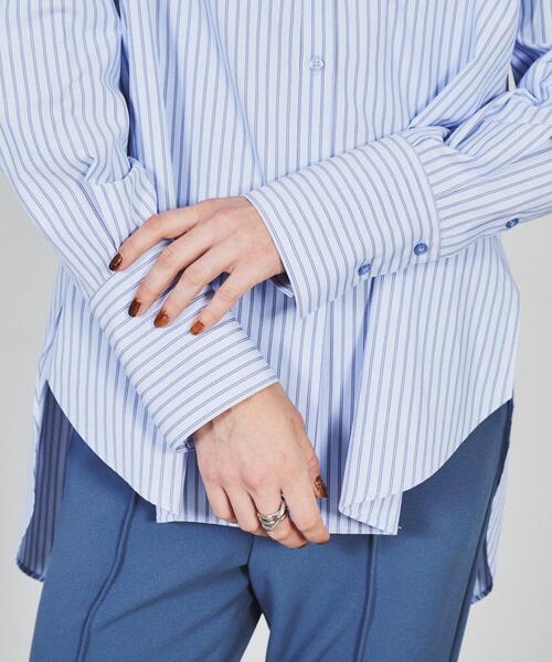 cloenc(クロエンス)の「◆【手洗い可】オーバーサイズシャツ(シャツ/ブラウス・レディース・アイボリー/ブルー系7/ピンク・02)」の16枚目の写真