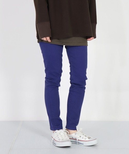 D.M.G.（ドミンゴ）の「[D.M.G / ディーエムジー] ISKO R-TWO REFOM XP WHITE 110 スキニーパンツ（チノパンツ・レディース・チャコールグレー/ブラック/ベージュ/パープル/オリーブ・SS/S/M/L）」の21枚目の写真