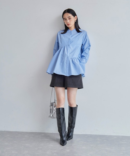 多部未華子さん着用【新品】Vis アシンメトリーフレアーシャツ 多部未華子さん着用【新品】Vis アシンメトリーフレアーシャツ