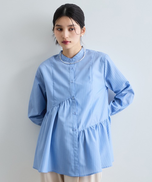 セール】【ドラマ着用】アシンメトリーフレアーシャツ（シャツ