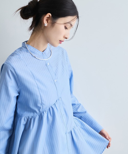 多部未華子さん着用【新品】Vis アシンメトリーフレアーシャツ セール】【ドラマ着用】アシンメトリーフレアーシャツ（シャツ