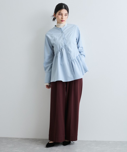 アシンメトリーフレアーシャツ（シャツ/ブラウス）｜VIS（ビス）の