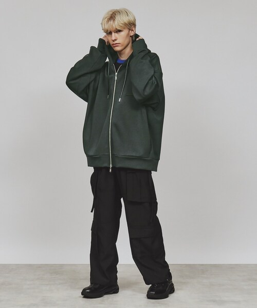 tk.TAKEO KIKUCHI（ティーケータケオキクチ）の「◆スーパールーズジップパーカー（パーカー・メンズ・チャコールグレー/ブラック/ライトベージュ/パープル系4・02/03）」の17枚目の写真