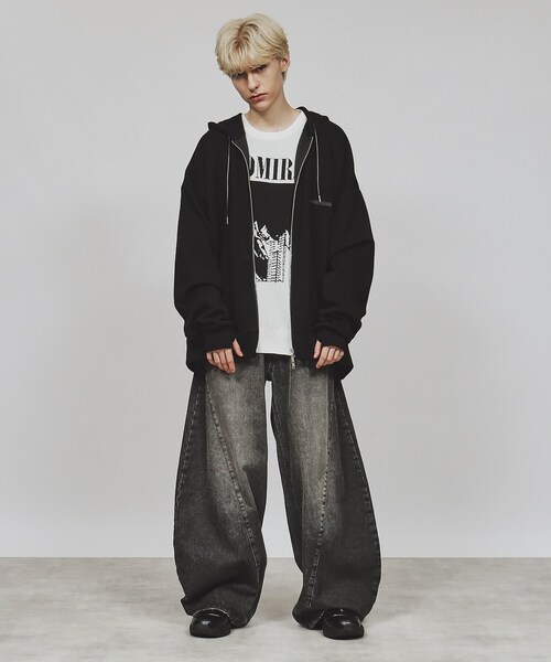 tk.TAKEO KIKUCHI（ティーケータケオキクチ）の「◆スーパールーズジップパーカー（パーカー・メンズ・チャコールグレー/ブラック/ライトベージュ/パープル系4・02/03）」の19枚目の写真