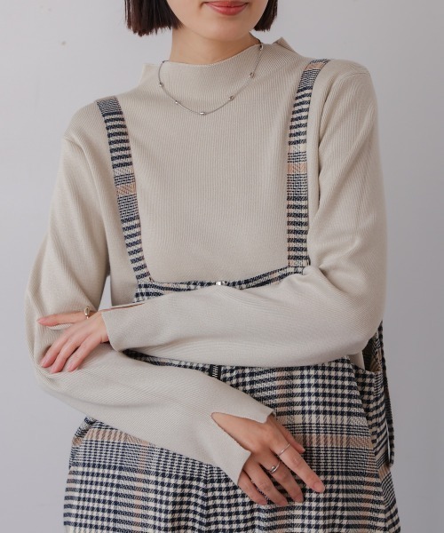 Bou Jeloud(ブージュルード)の「ハイネック総針ニットプルオーバー(ニット/セーター・レディース・A/レッド/アイボリー/ブラック/ベージュ/グリーン/B・FREE)」の11枚目の写真