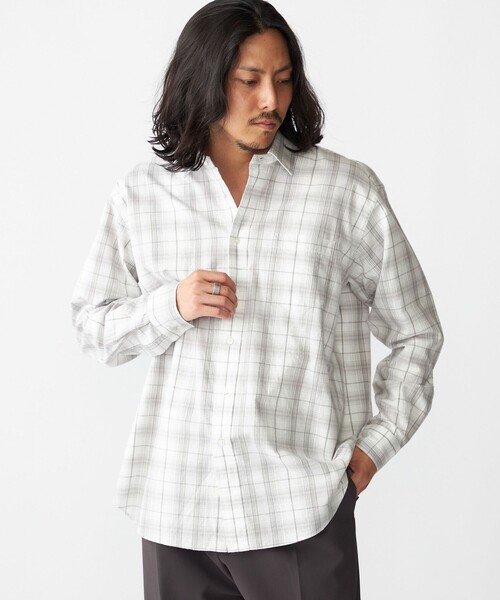 SHIPS(シップス)の「SHIPS: コットンビエラ チェック レギュラーカラー シャツ(シャツ/ブラウス・メンズ・ブラウン/ピンク/グレー/バイオレット・SMALL/MEDIUM/LARGE/X-LARGE)」の7枚目の写真