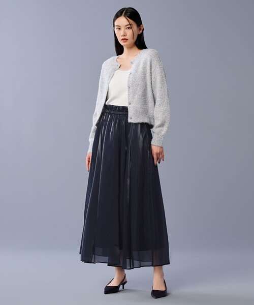 uncrave（アンクレイヴ）の「チュールコンビ タンクトップ（uncrave STANDARD）（Tシャツ/カットソー・レディース・ブラック系/ホワイト系・1/2）」の5枚目の写真