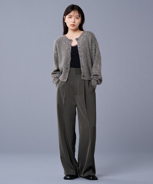 uncrave（アンクレイヴ）の「チュールコンビ タンクトップ（uncrave STANDARD）（Tシャツ/カットソー・レディース・ブラック系/ホワイト系・1/2）」の9枚目の写真