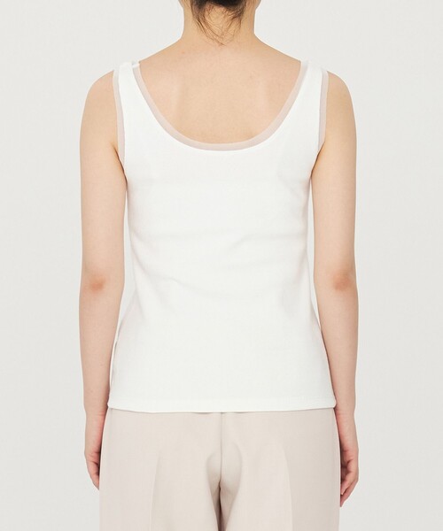 uncrave（アンクレイヴ）の「チュールコンビ タンクトップ（uncrave STANDARD）（Tシャツ/カットソー・レディース・ブラック系/ホワイト系・1/2）」の18枚目の写真