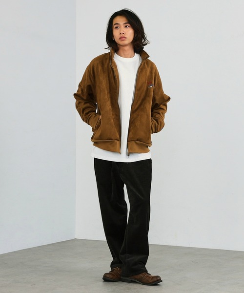 Lee スエードジャケット ブラウン　リー Lee（リー） コート ジャケット スエードフリース ジップアップ