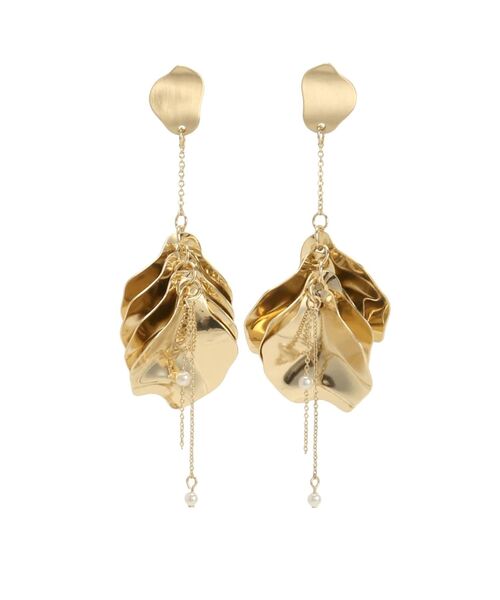 MERCURYDUO（マーキュリーデュオ）の「ペタルドロップピアス（ピアス（両耳用）・レディース・レッド/ゴールド・FREE）」の3枚目の写真