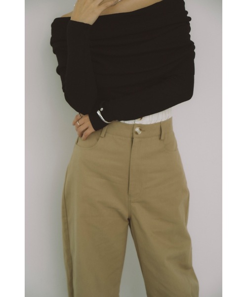 DRWCYS（ドロシーズ）の「ダブルウエストカーブパンツ（その他パンツ・レディース・ベージュ/ネイビー・SMALL/MEDIUM）」の7枚目の写真