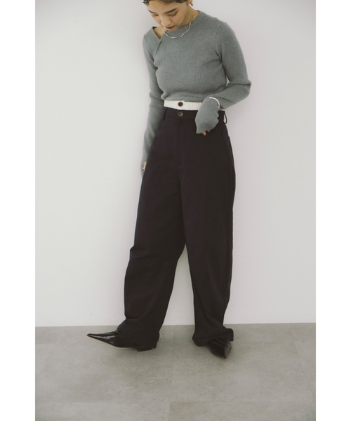 DRWCYS（ドロシーズ）の「ダブルウエストカーブパンツ（その他パンツ・レディース・ベージュ/ネイビー・SMALL/MEDIUM）」の21枚目の写真