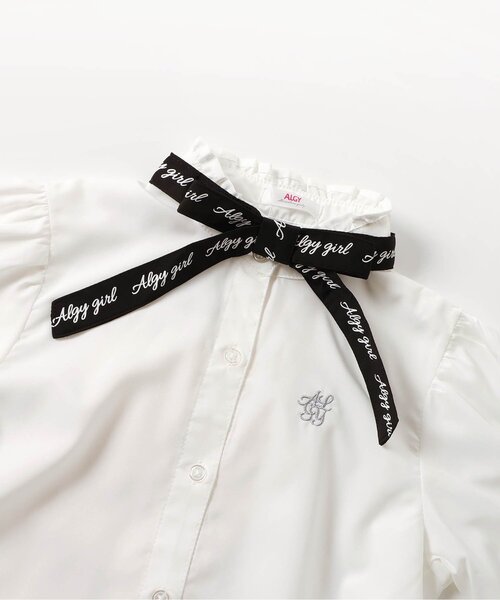algy（アルジー）の「【セレモニー対応】リボンタイブラウス（シャツ/ブラウス・キッズ・オフホワイト/サックスブルー・SMALL/MEDIUM/X-SMALL/XX-SMALL）」の18枚目の写真