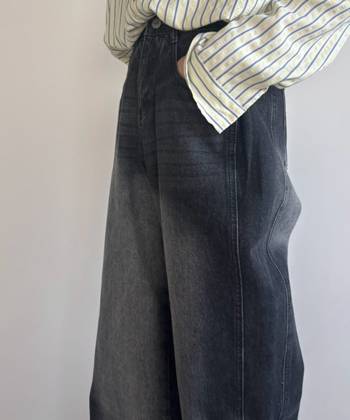 pinue ピヌエ　サイドタックデニムパンツ サイドタックデニム | ファッション通販サイト NUGU