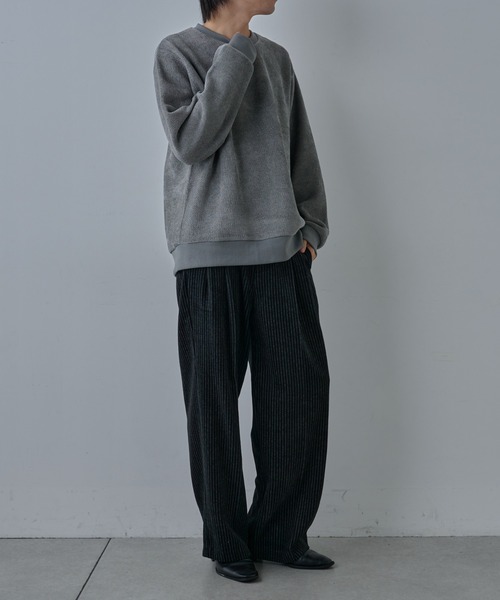 COLONY 2139（コロニートゥーワンスリーナイン）の「シャギーストライプ2タックワイドパンツ（スラックス・メンズ・グレー/ブラック・MEDIUM/LARGE）」の14枚目の写真