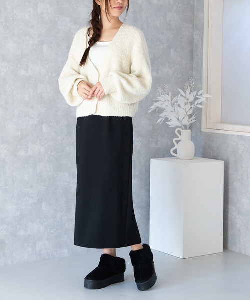 JELLY BEANS(ジェリービーンズ)の「厚底ムートンサボミュールサンダル(210-40343)JELLY BEANS(ジェリービーンズ)(ブーツ・レディース・ブラック系/キャメル・M/L/LL)」の14枚目の写真