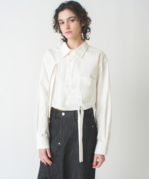 soduk(スドーク)の「【soduk】ribbons shirt(シャツ/ブラウス・レディース・アイボリー/ホワイト・ONE SIZE)」の2枚目の写真
