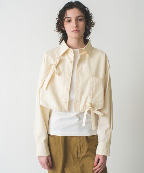 soduk(スドーク)の「【soduk】ribbons shirt(シャツ/ブラウス・レディース・アイボリー/ホワイト・ONE SIZE)」の5枚目の写真