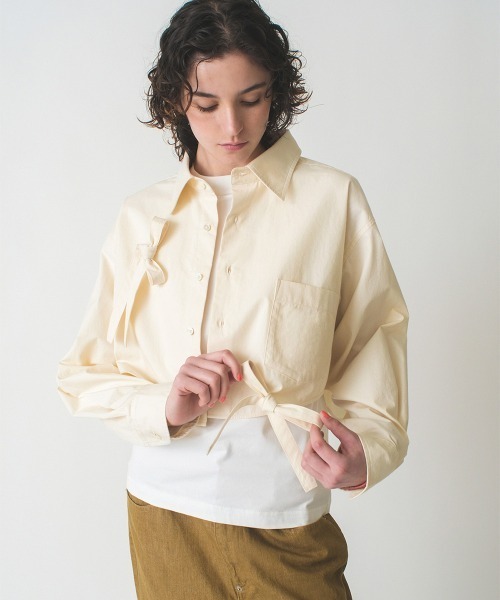 soduk(スドーク)の「【soduk】ribbons shirt(シャツ/ブラウス・レディース・アイボリー/ホワイト・ONE SIZE)」の4枚目の写真
