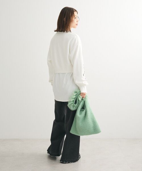 ELENCARE DUE(エレンカーレデュエ)の「・ELENCARE DUE ロゴ刺繍ショートスウェット(スウェット・レディース・ブラック/杢グレー/オフホワイト/チャコールグレー・FREE)」の13枚目の写真