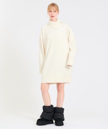 ESTNATION / スカーフネック ニットワンピース