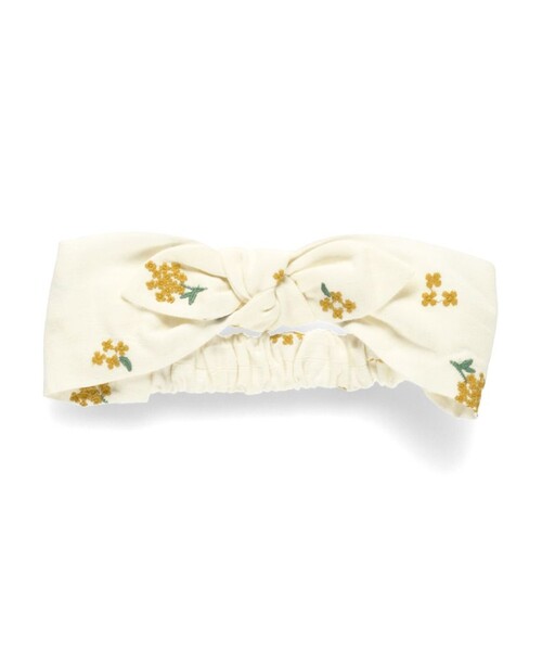 BRANSHES（ブランシェス）の「【おそろい】きんもくせい刺繍ヘアバンド（その他ベビー用品・キッズ・ネイビー/アイボリー・FREE）」の3枚目の写真