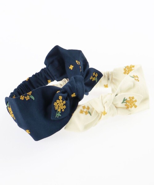 BRANSHES（ブランシェス）の「【おそろい】きんもくせい刺繍ヘアバンド（その他ベビー用品・キッズ・ネイビー/アイボリー・FREE）」の9枚目の写真