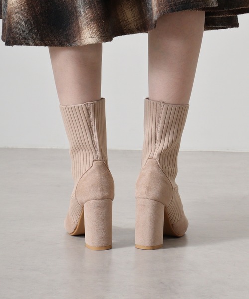 【セール】LIBERTYDOLL リブニットソックス ポインテッドブーツ（ブーツ）｜LibertyDoll（リバティードール）