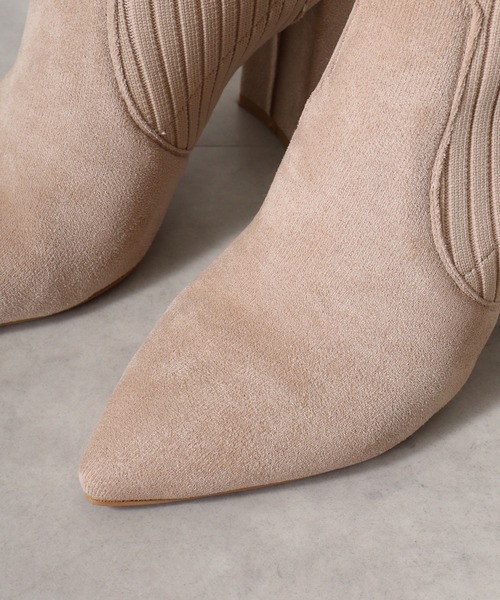 【セール】LIBERTYDOLL リブニットソックス ポインテッドブーツ（ブーツ）｜LibertyDoll（リバティードール）