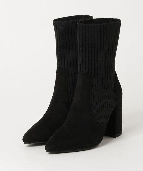 【セール】LIBERTYDOLL リブニットソックス ポインテッドブーツ（ブーツ）｜LibertyDoll（リバティードール）