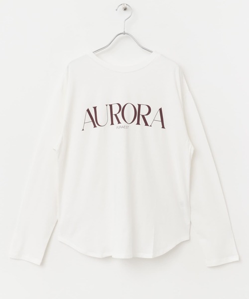 CHIGNON（シニヨン）の「CHIGNON　AURORA ロンT（Tシャツ/カットソー・レディース・ブラウン/ホワイト系その他・FREE）」の3枚目の写真