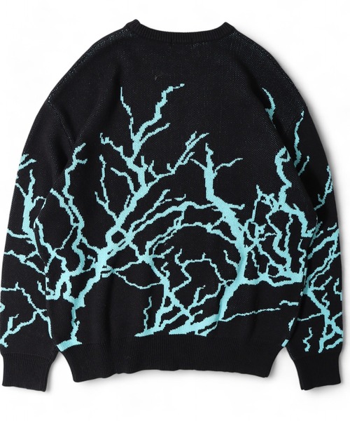 Lightning wide crew neck knit / ライトニング ワイドクルーネックニット unisex（ニット/セーター）｜RE730（アールイーセブンサーティー）