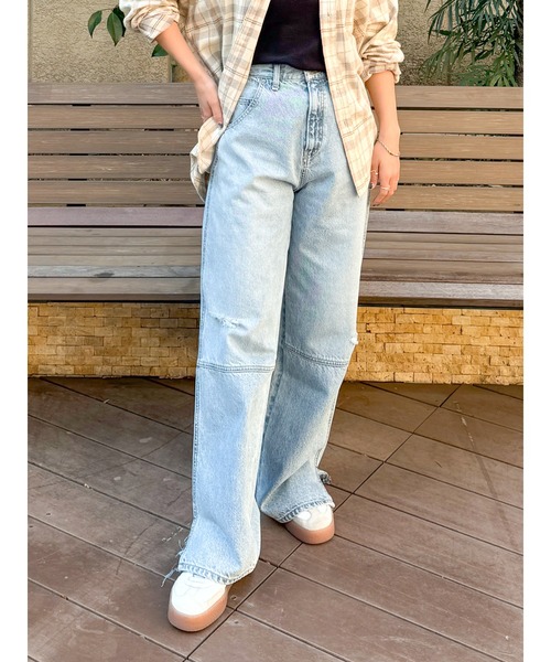 Ungrid（アングリッド）の「ヘムスリットクラッシュデザインデニム（デニムパンツ・レディース・ライトブルー/ブルー・24inch/25inch/26inch）」の20枚目の写真