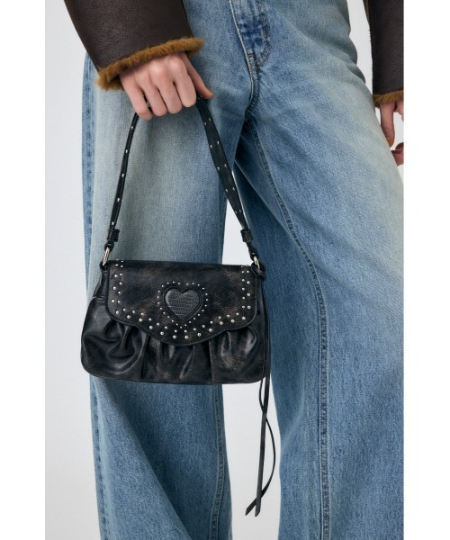 moussy HEART GATHER STUDS バッグ レッド ハンドバッグ MOUSSY | HEART GATHER スタッズバッグ (すべて ) |SHEL'TTER