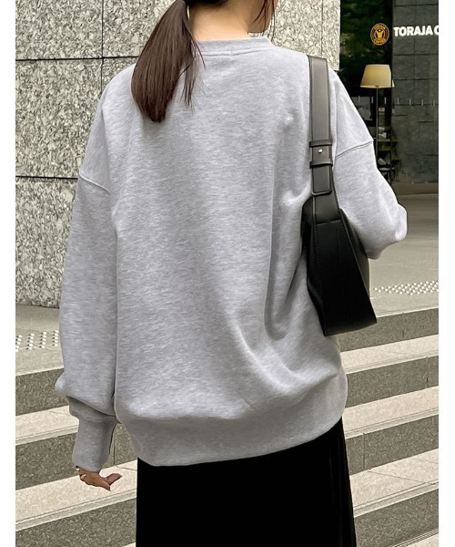 Re:EDIT（リエディ）の「[U.S. POLO ASSN.][別注]ワンポイント刺繍ピーチ裏起毛スウェット（スウェット・レディース・ネイビー/ピンク/ブラック/アイボリー/杢グレー/ブルー・MEDIUM/LARGE/X-LARGE）」の7枚目の写真