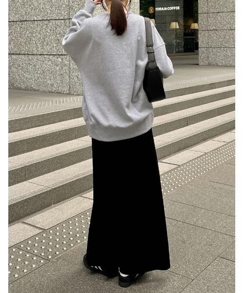 Re:EDIT（リエディ）の「[U.S. POLO ASSN.][別注]ワンポイント刺繍ピーチ裏起毛スウェット（スウェット・レディース・ネイビー/ピンク/ブラック/アイボリー/杢グレー/ブルー・MEDIUM/LARGE/X-LARGE）」の9枚目の写真