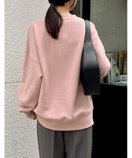 Re:EDIT（リエディ）の「[U.S. POLO ASSN.][別注]ワンポイント刺繍ピーチ裏起毛スウェット（スウェット・レディース・ネイビー/ピンク/ブラック/アイボリー/杢グレー/ブルー・MEDIUM/LARGE/X-LARGE）」の17枚目の写真