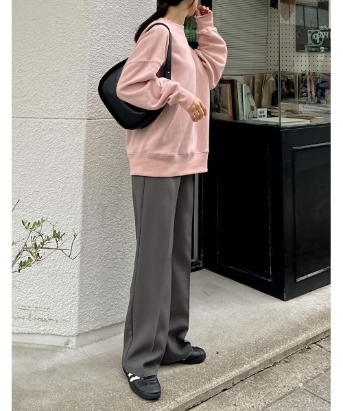 Re:EDIT（リエディ）の「[U.S. POLO ASSN.][別注]ワンポイント刺繍ピーチ裏起毛スウェット（スウェット・レディース・ネイビー/ピンク/ブラック/アイボリー/杢グレー/ブルー・MEDIUM/LARGE/X-LARGE）」の19枚目の写真