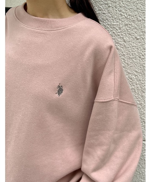 Re:EDIT（リエディ）の「[U.S. POLO ASSN.][別注]ワンポイント刺繍ピーチ裏起毛スウェット（スウェット・レディース・ネイビー/ピンク/ブラック/アイボリー/杢グレー/ブルー・MEDIUM/LARGE/X-LARGE）」の20枚目の写真