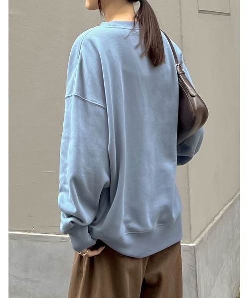 Re:EDIT（リエディ）の「[U.S. POLO ASSN.][別注]ワンポイント刺繍ピーチ裏起毛スウェット（スウェット・レディース・ネイビー/ピンク/ブラック/アイボリー/杢グレー/ブルー・MEDIUM/LARGE/X-LARGE）」の22枚目の写真